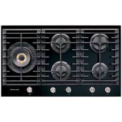 Kitchenaid KHGD5 Integrated Gas Hob, Black